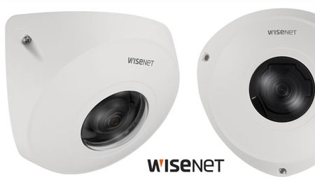 Вандалоустойчивая IP-камера Wisenet для углового монтажа
